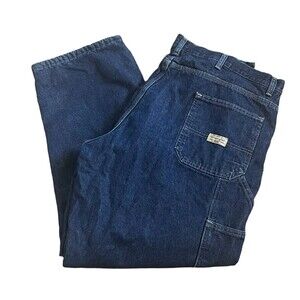 Wrangler Men's Insulated Cargo Jeans 40 x 30 XL Blue Denim Outdoors 100% Cotton